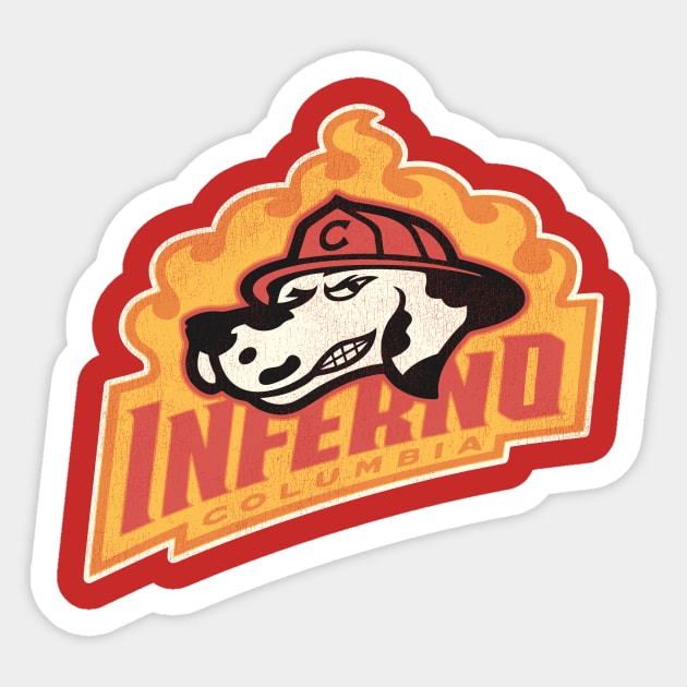 Defunct Columbia Inferno Hockey Team Sticker by Defunctland